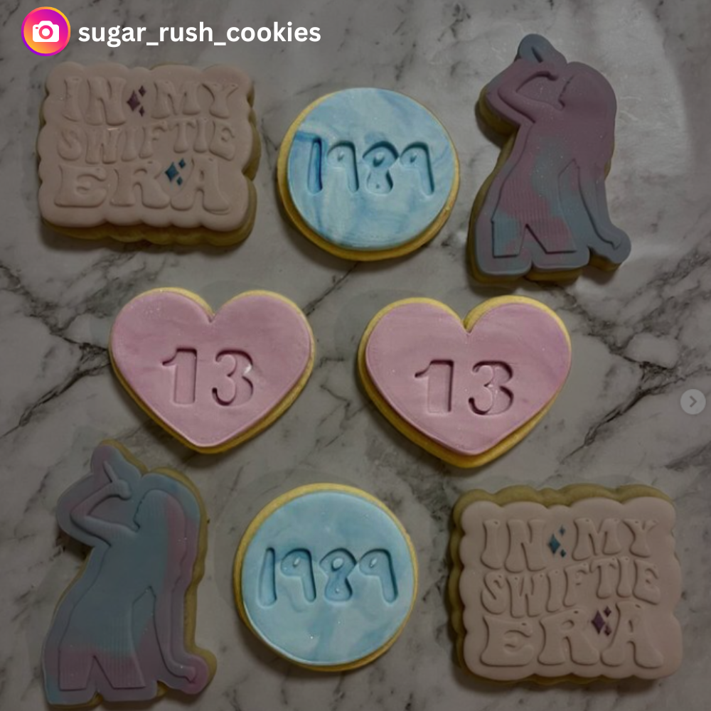 Taylor Swift 1989 Cookie Cutter and Embosser - 6.5cm Round