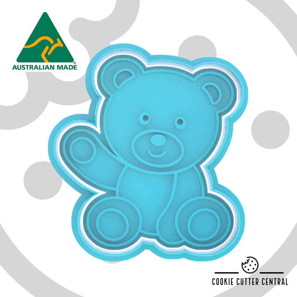 Teddy Bear Cookie Cutter and Embosser - 8.2cm x 7.5cm