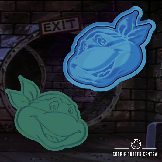 Teenage Mutant Ninja Turtle Face Cookie Cutter and Embosser - 8.2cm x 9cm