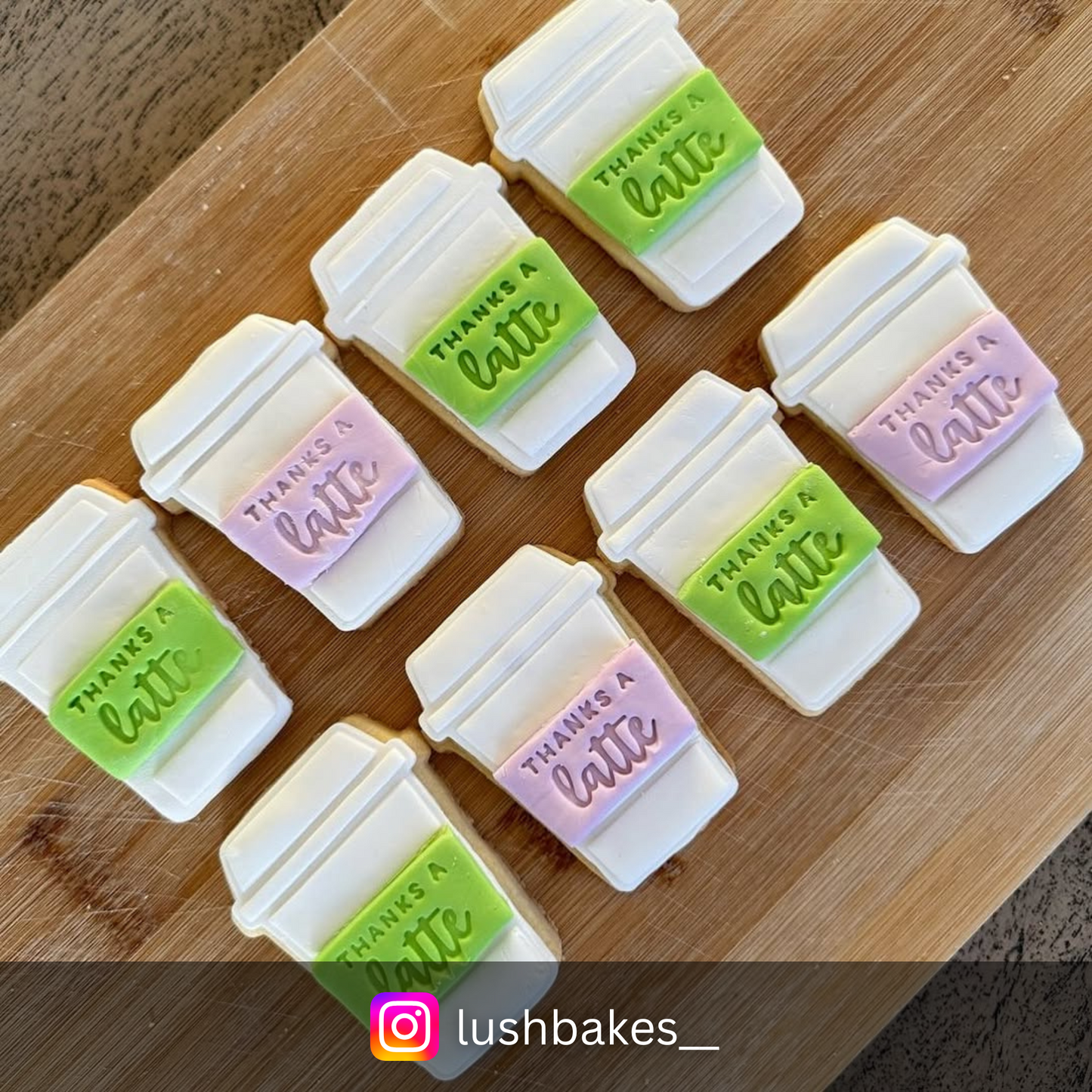 Thanks a Latte Coffee Cup Cookie Cutter and Embosser Set