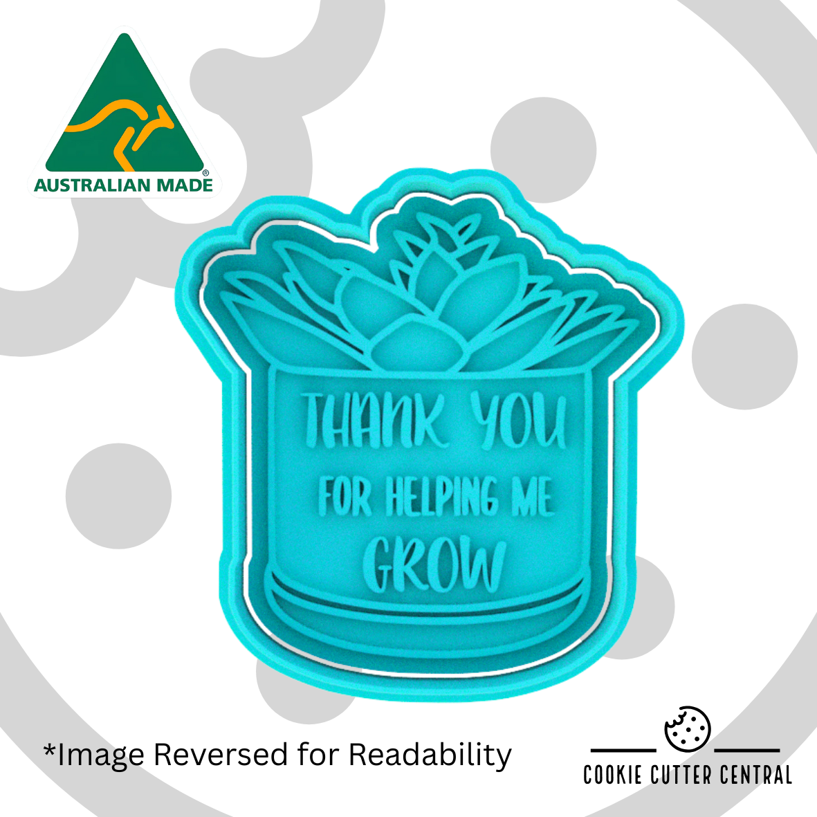 Thank you for Helping me Grow Pot Plant - 7.9cm x 7.5cm