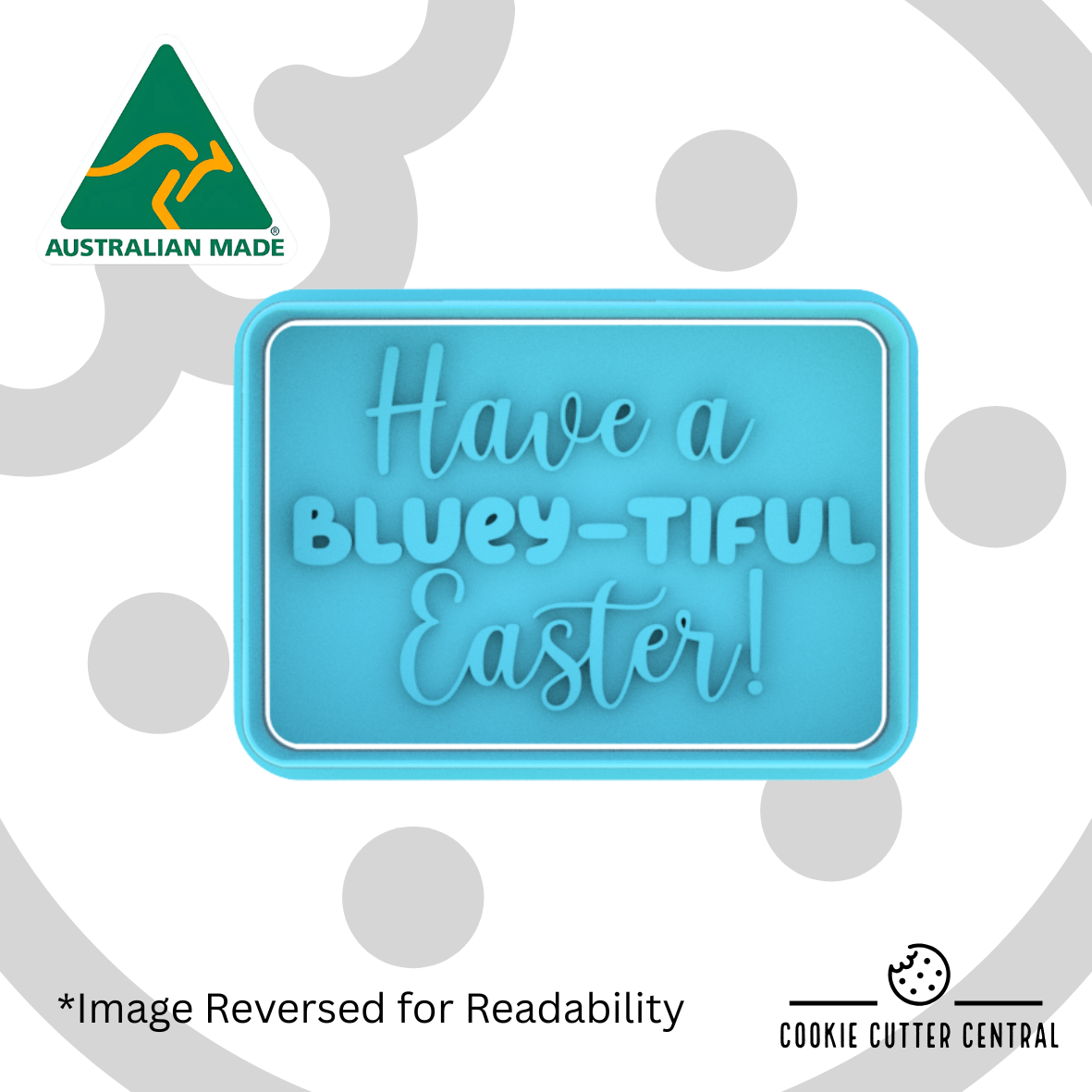 Happy Bluey-tiful Easter Cookie Cutter and Embosser - 5.5cm x 8.1cm