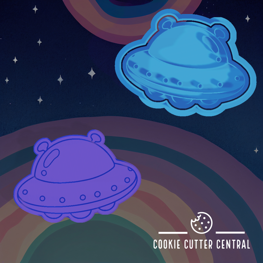 UFO Cookie Cutter and Embosser - 6cm x 8.2cm