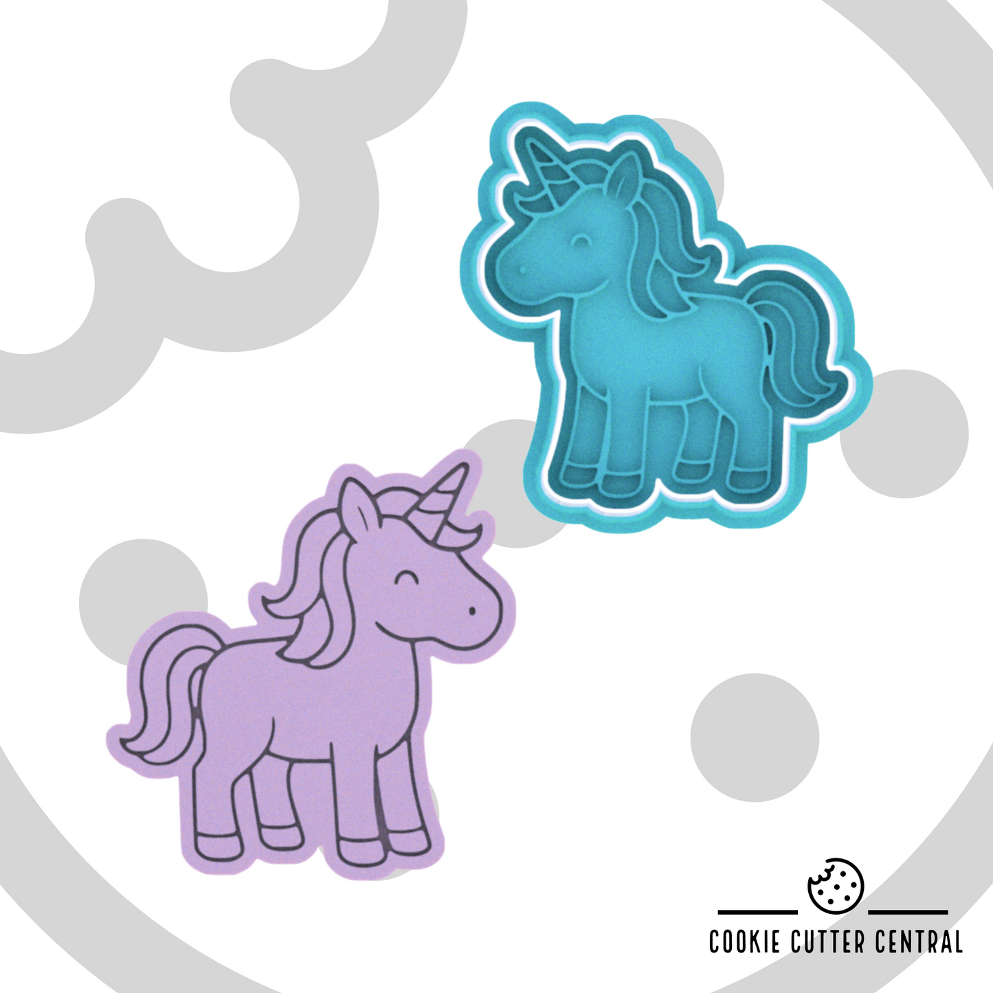 Unicorn Cookie Cutter and Embosser - 7.5cm x 7.1cm