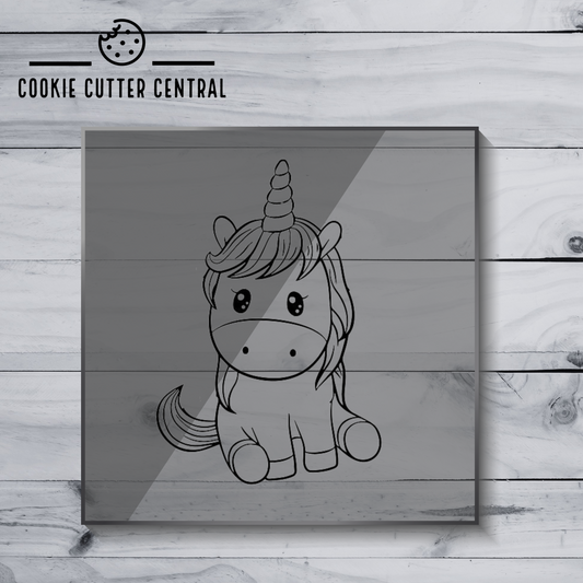 Unicorn Acrylic Fondant Debosser - 8cm x 5.7cm
