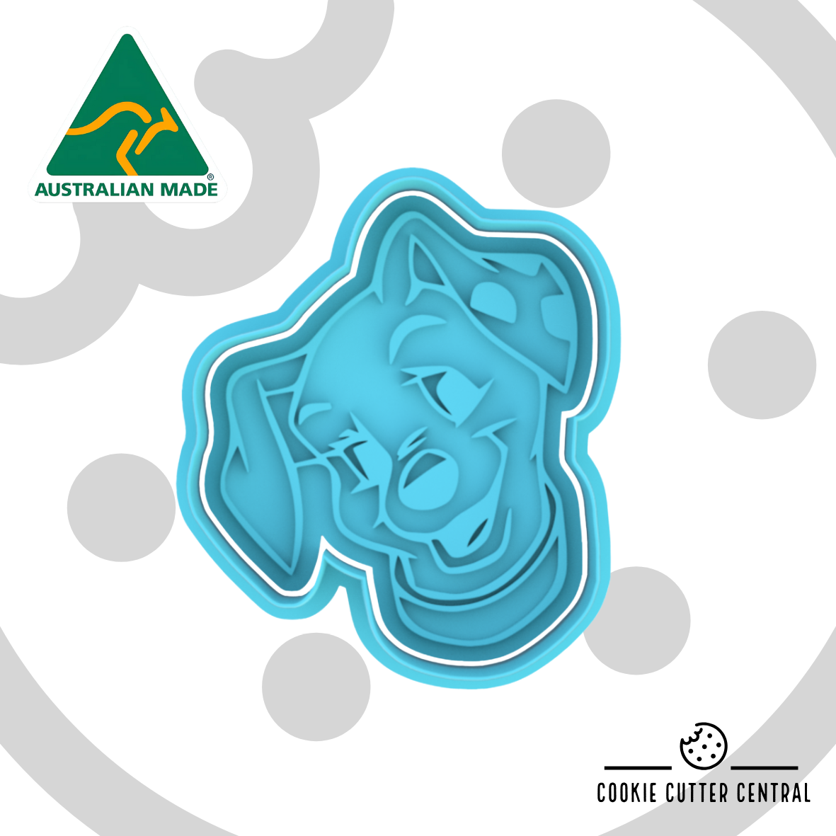 Dalmation Head (Design 2) Cookie Cutter and Embosser - 8cm x 6.7cm