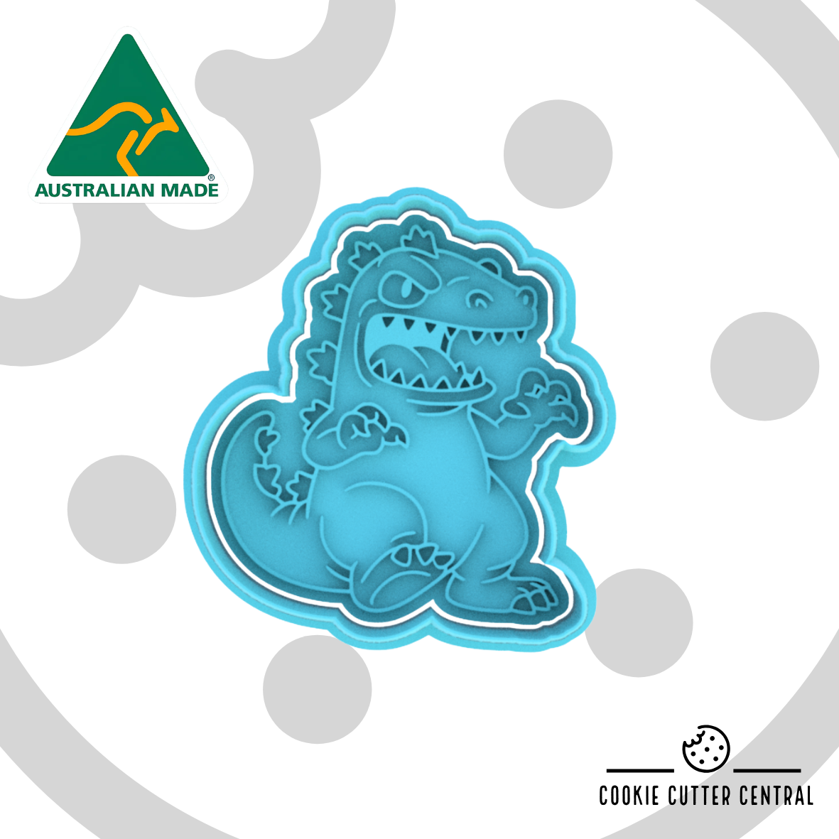 Rugrats - Reptar Cookie Cutter and Embosser - 7.2cm x 6.6cm