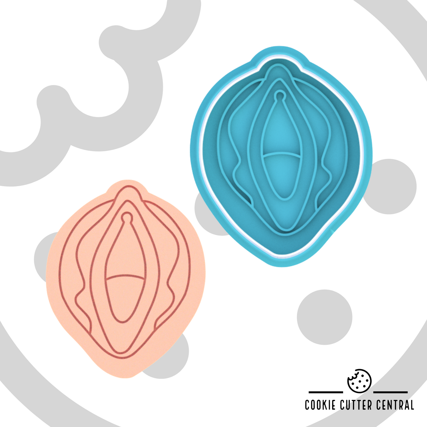 Vulva Cookie Cutter and Embosser - 7.6cm x 6.1cm