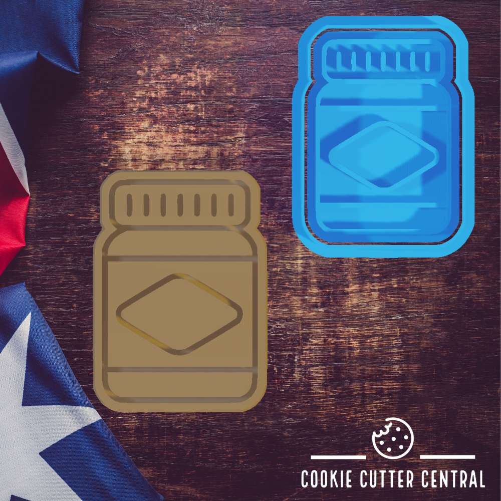 Vegemite Cookie Cutter and Embosser - 6.9cm x 5cm