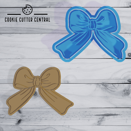 Vintage Bow Cookie Cutter and Embosser - 7.5cm x 10.4cm