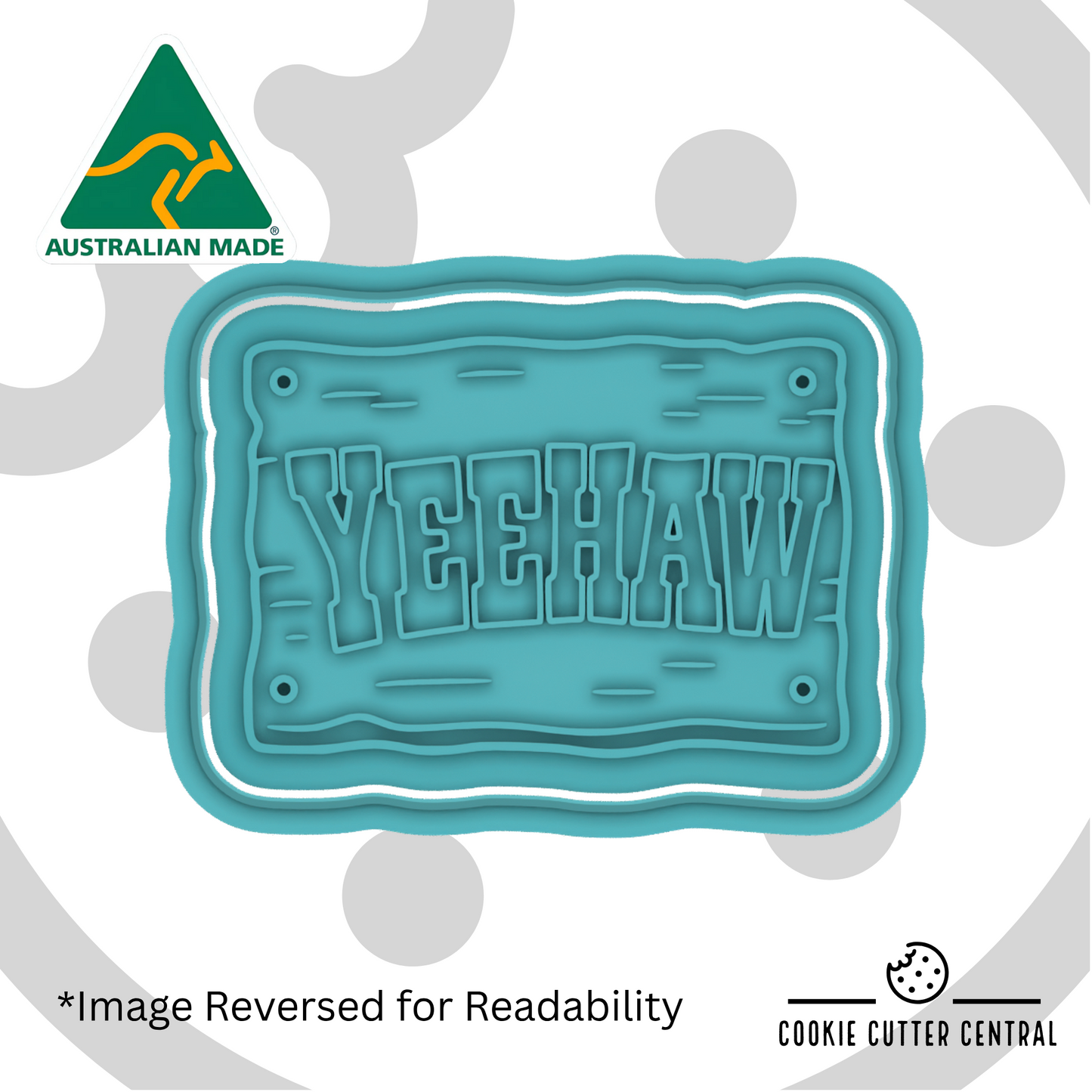 Yeehaw Cookie Cutter and Embosser - 5.6cm x 7.6cm
