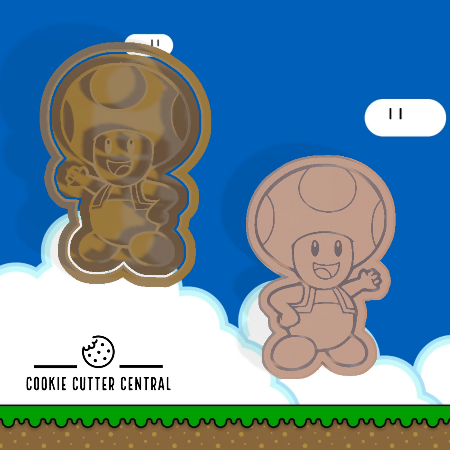 Toad Cookie Cutter and Embosser - 9.2cm x 6.1cm