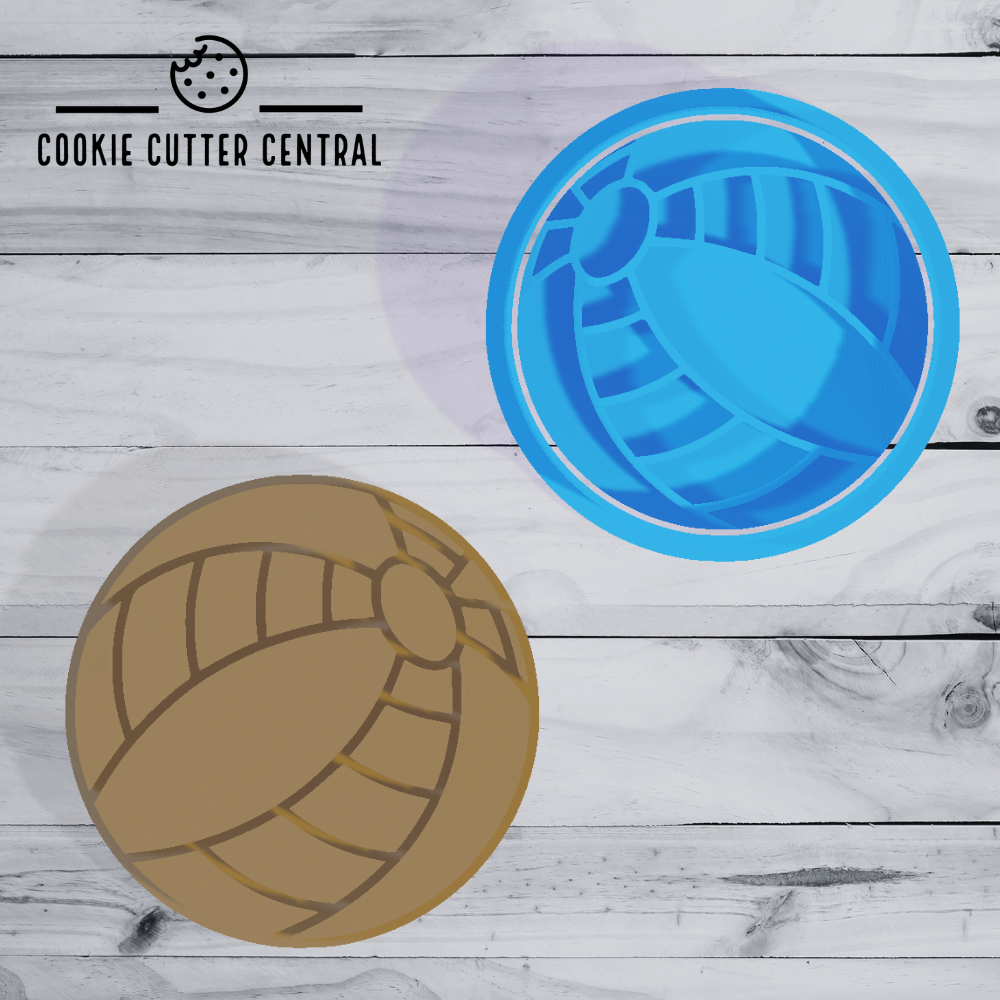 Beach ball Cookie Cutter and Embosser - 6.5cm