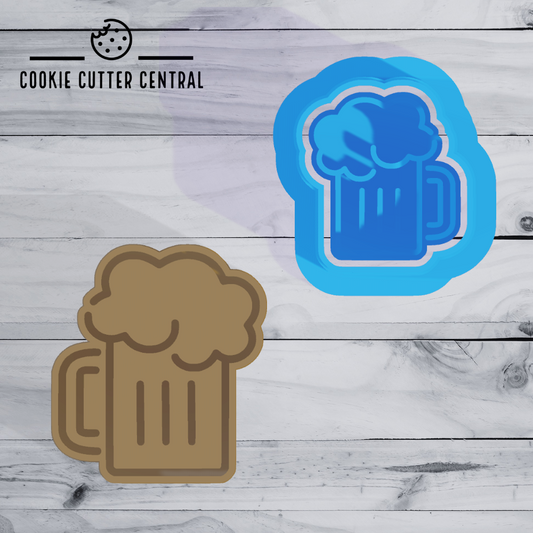 Mini Beer Stein Cookie Cutter and Embosser 2.5cm x 2.3cm