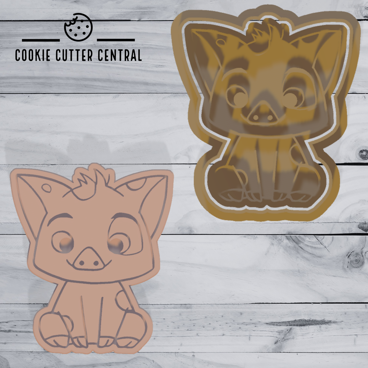 Moana Pig Cookie Cutter and Embosser - 7.2cm x 6.2cm