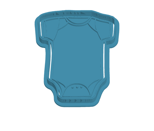 Production model preview - Baby Romper Onesie Cookie Cutter and Embosser - 7.4cm x 6cm
