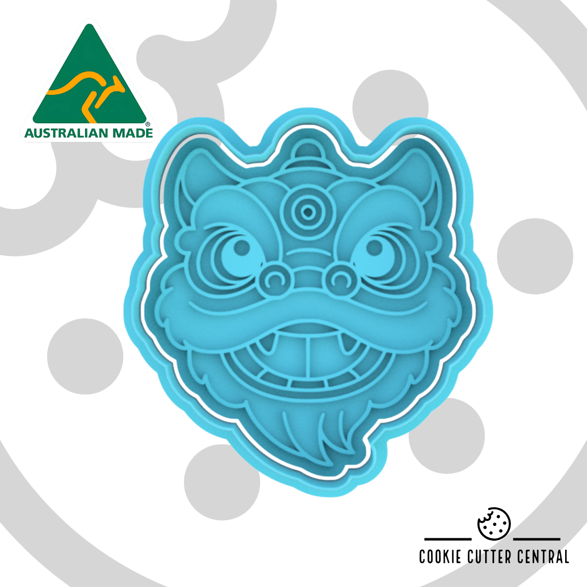 Chinese New Year - Dancing Dragon Head Cookie Cutter and Embosser - 8.1cm x 7.6cm