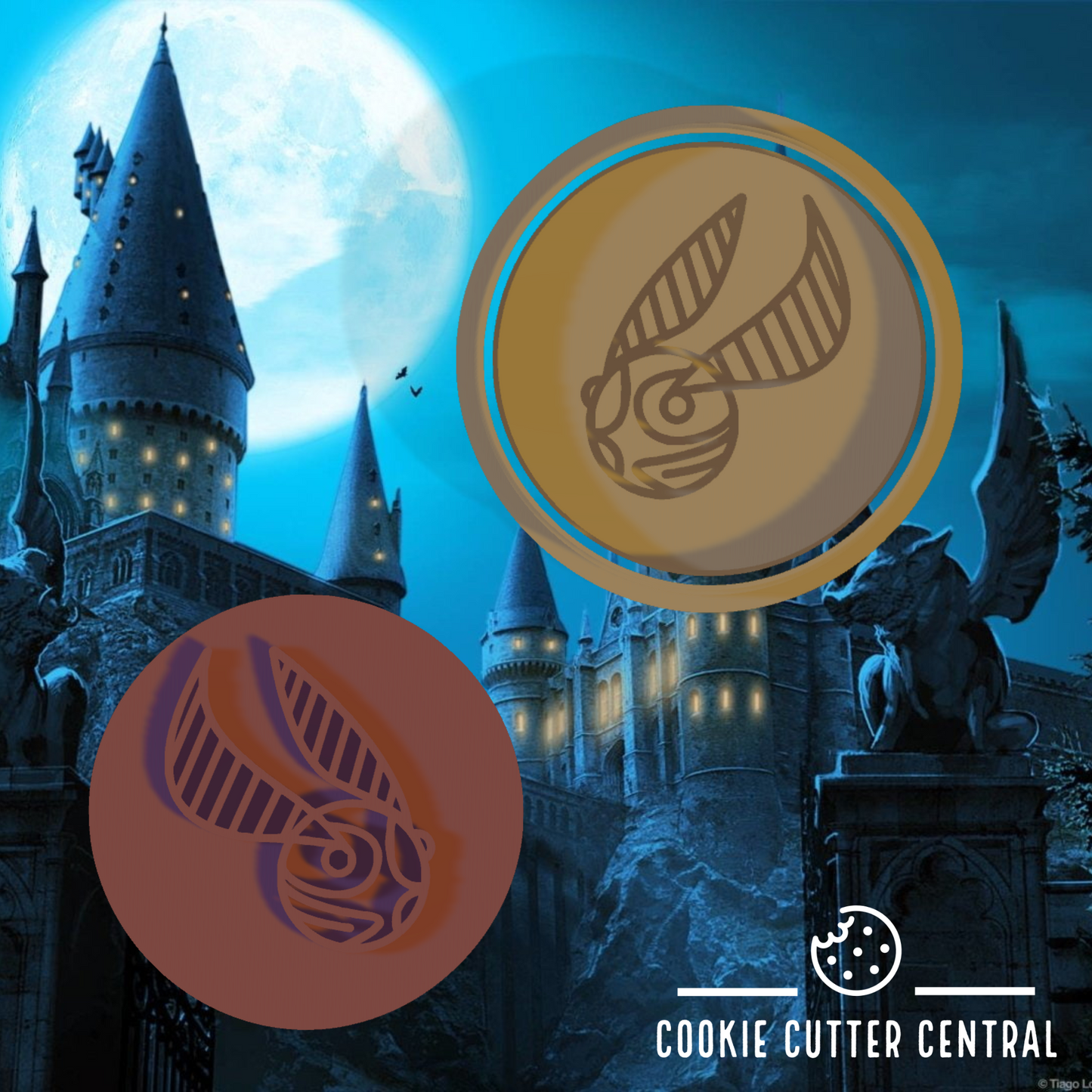 Golden Snitch Cookie Cutter and Debosser - 6.55cm Round