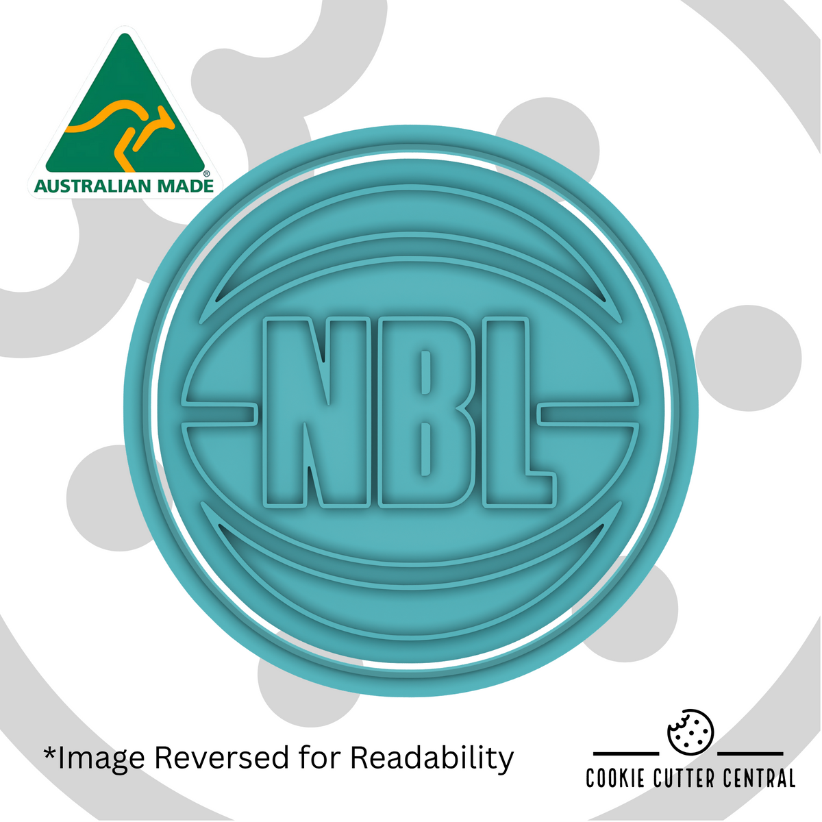 NBL Logo Cookie Cutter and Embosser - 7.5cm Round