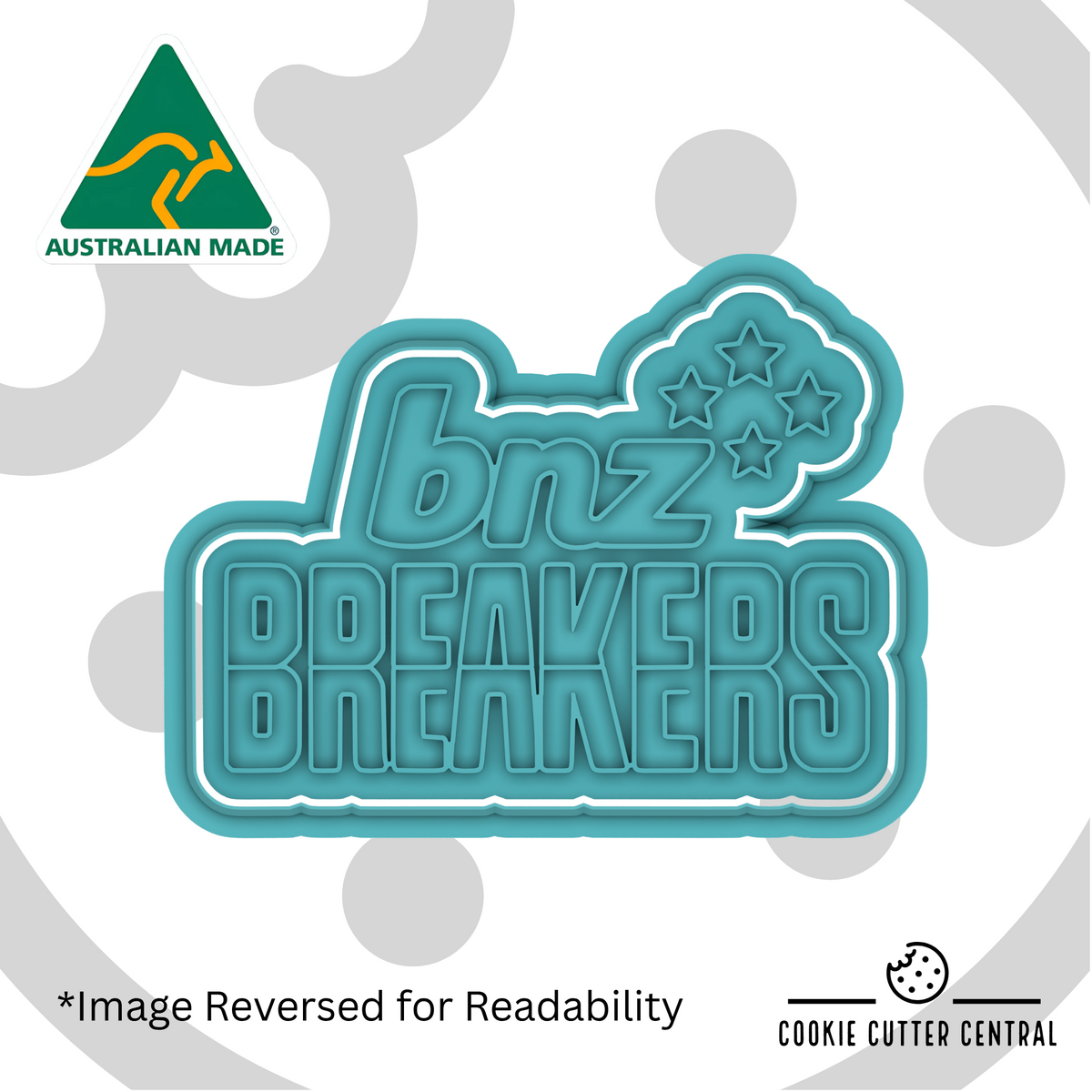 New Zealand Breakers Cookie Cutter and Embosser - 6.6cm x 8.9cm