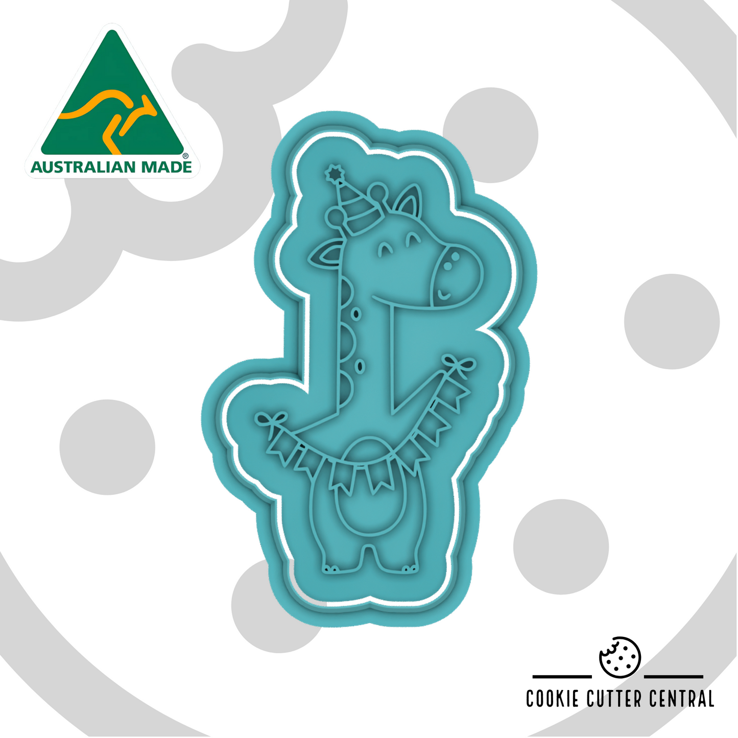 Party Giraffe Cookie Cutter and Embosser - 9.1cm x 5.6cm