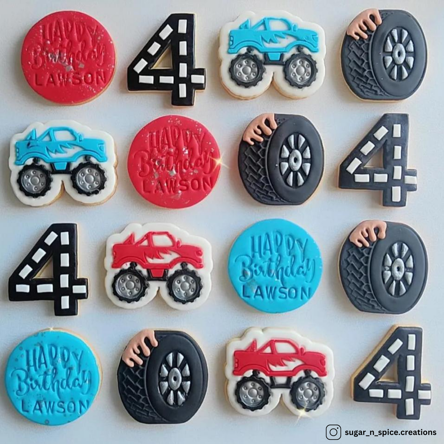 Monster Truck (Design 1) Cookie Cutter and Embosser - 6.5cm x 8.1cm