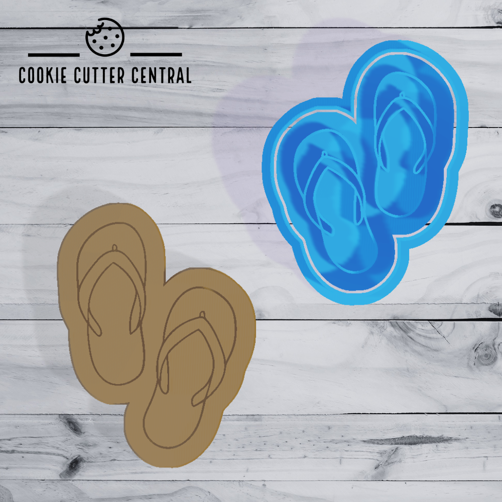 Thongs Cookie Cutter and Embosser - 8.1cm x 6cm