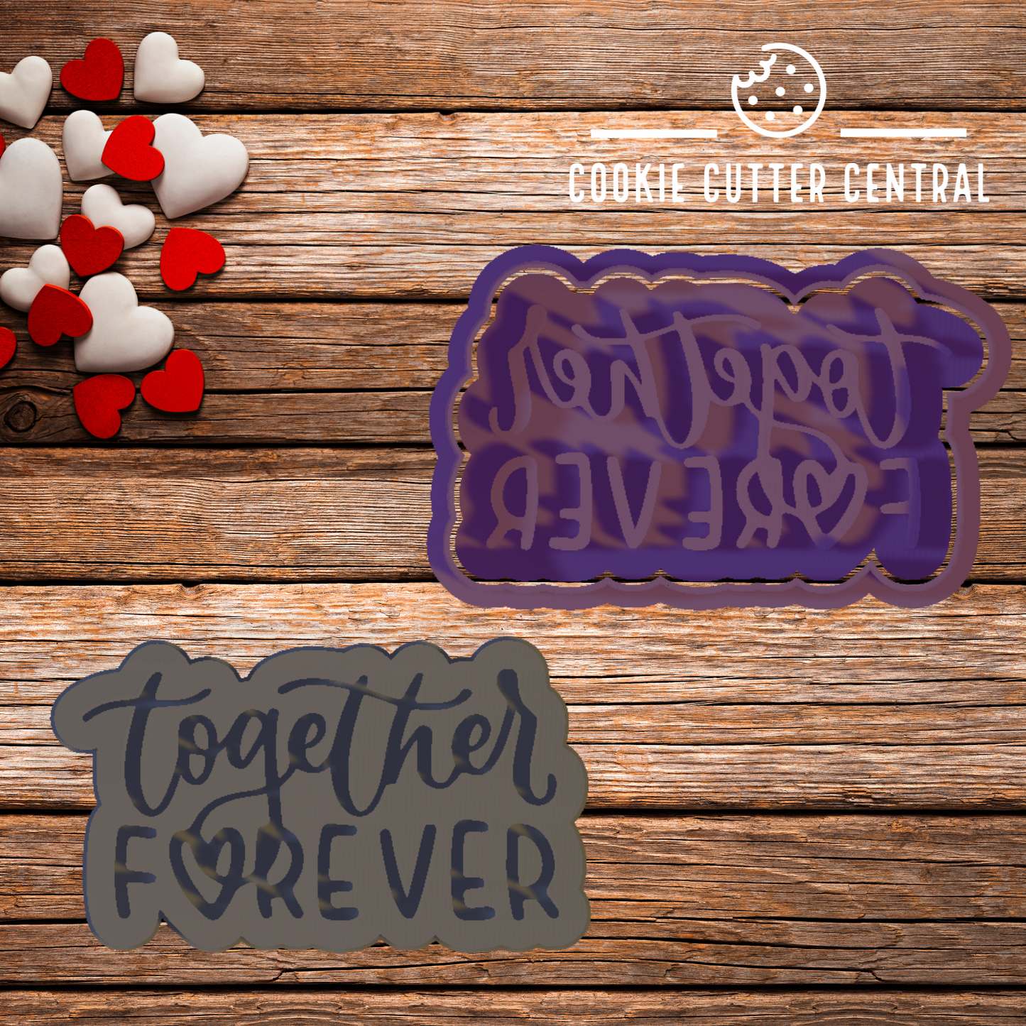 Together Forever Cookie Cutter and Embosser - 5.4cm x 9.3cm