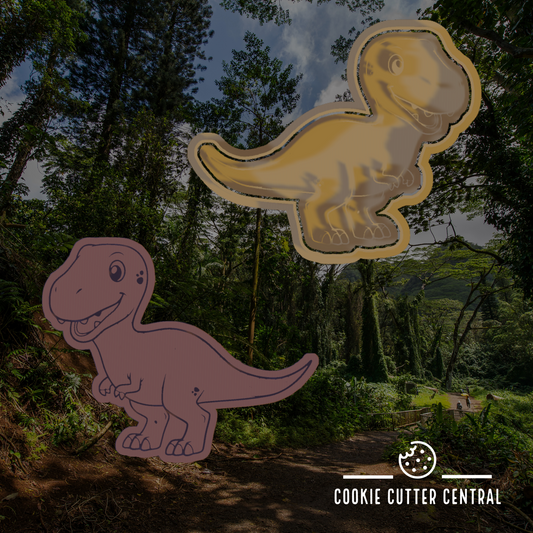 T-Rex Cookie Cutter and Embosser - 8.9cm x 10.9cm