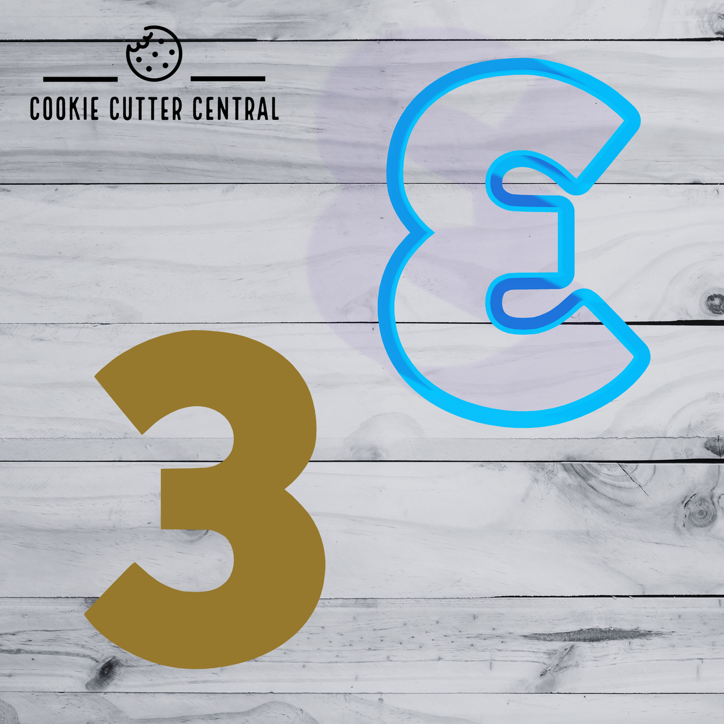 Number Cookie Cutters Set (Chunk Five Font) - 8cm