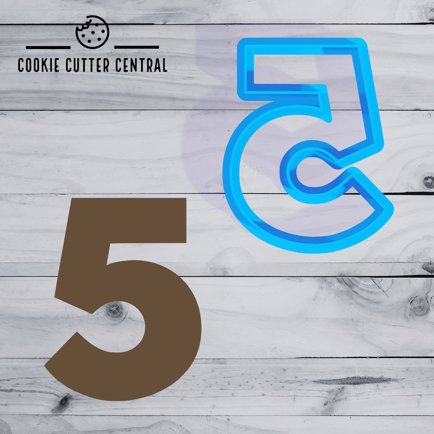 Number Cookie Cutters Set (Chunk Five Font) - 8cm