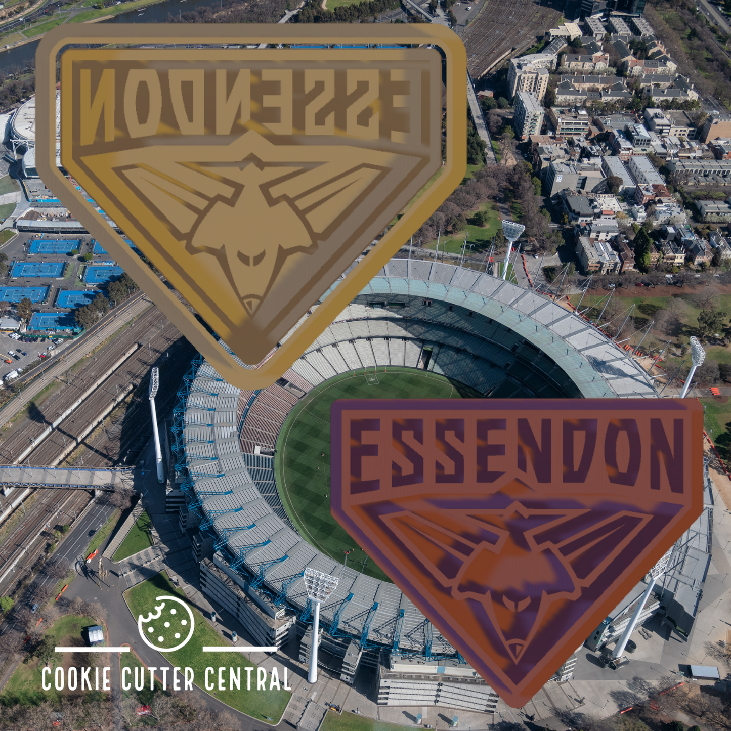 AFL Essendon Bombers Logo 6.3cm x 7.6cm