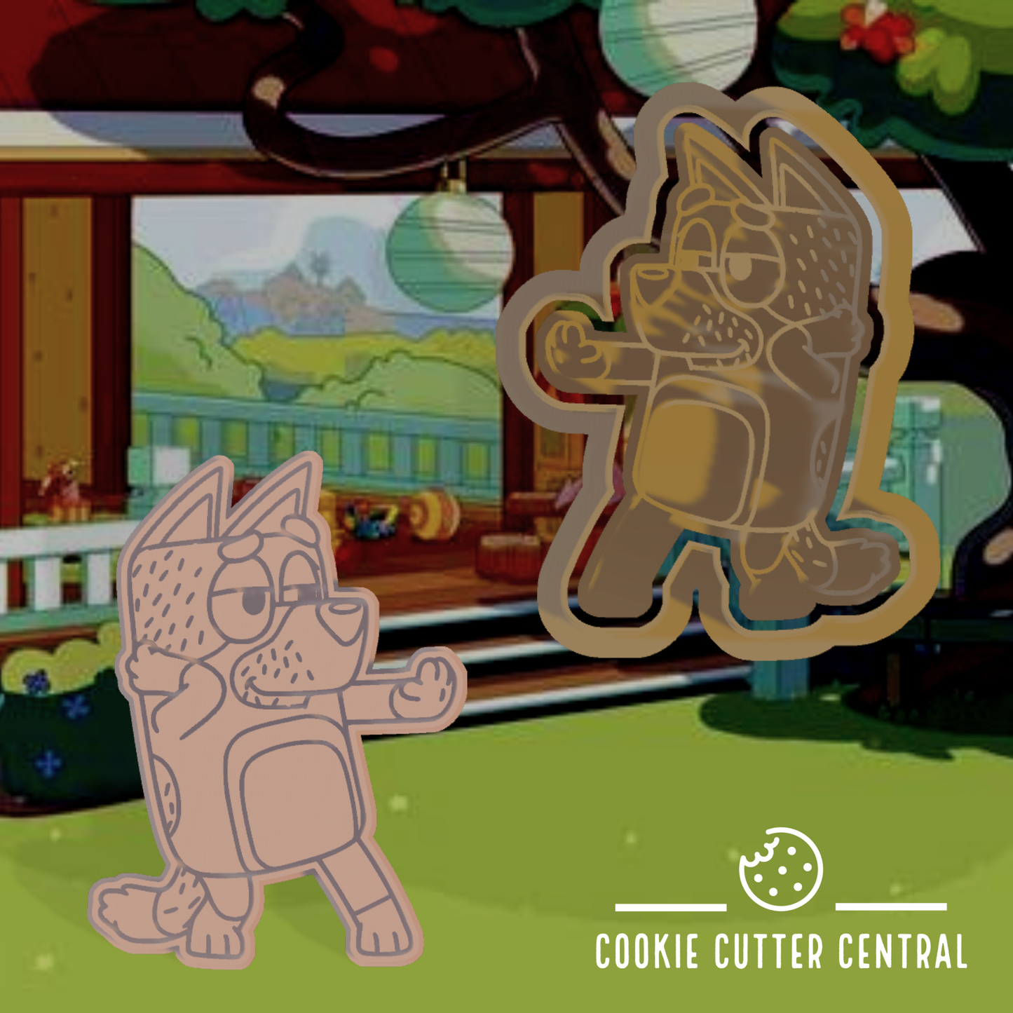 Bluey - Bandit (Dad) Cookie Cutter and Embosser - 8.9cm x 6.5cm