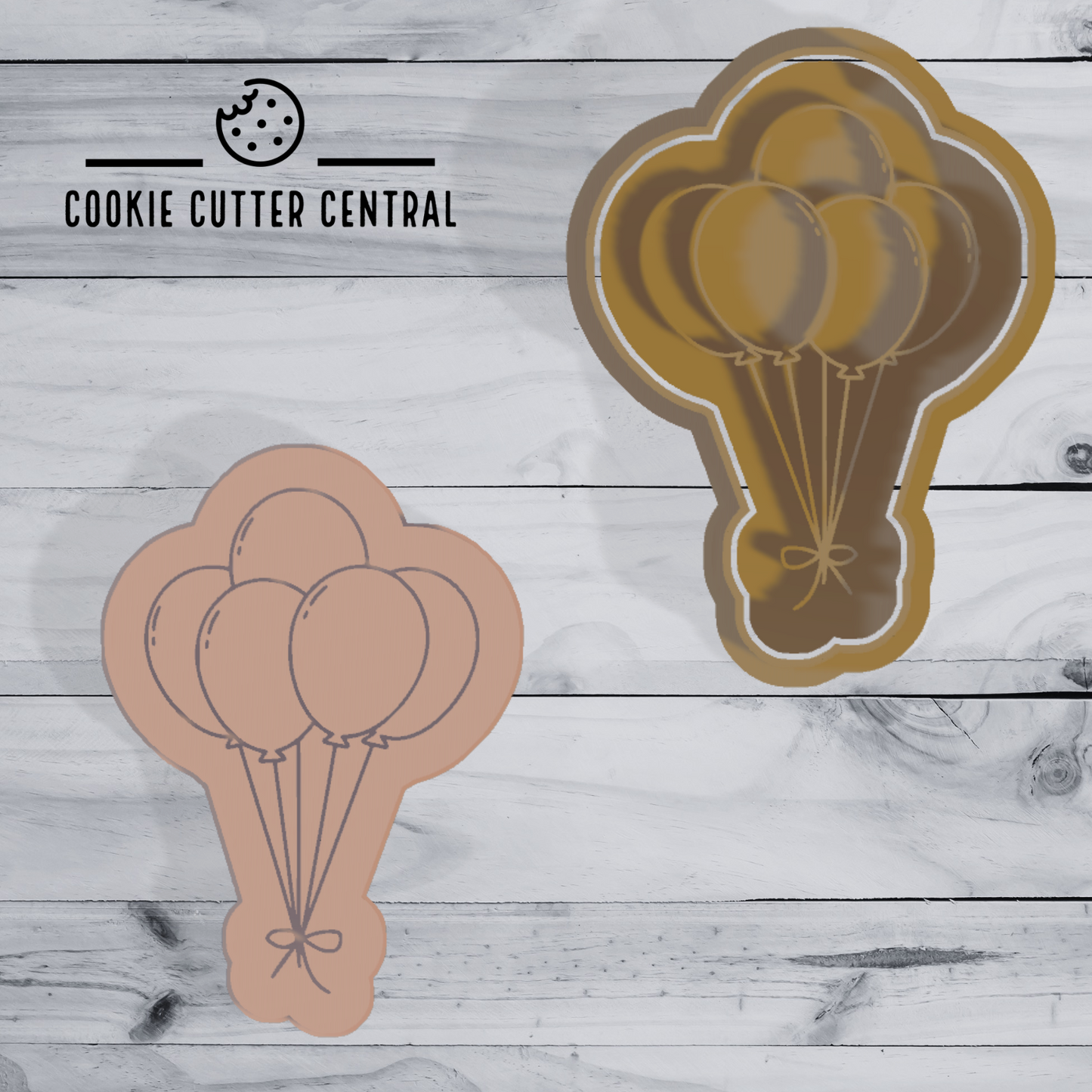 Balloons Cookie Cutter and Embosser - 9.6cm x 6.5cm