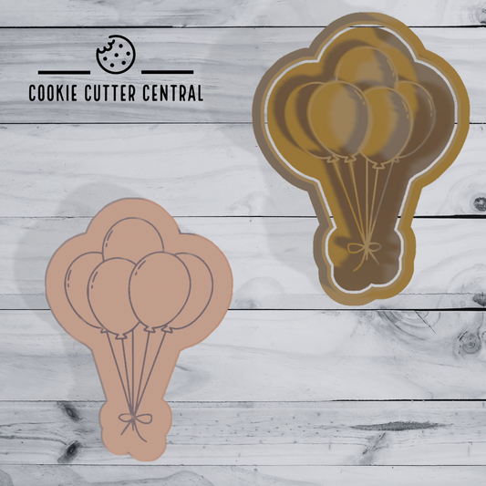 Balloons Cookie Cutter and Embosser - 9.6cm x 6.5cm