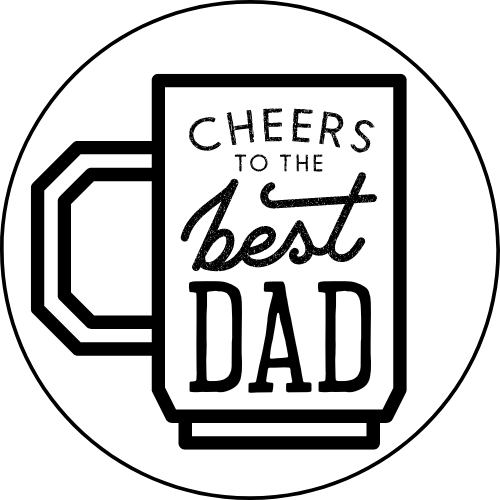 Cheers to the Best Dad (Father's Day) Cookie Cutter and Embosser - 7.5cm Round
