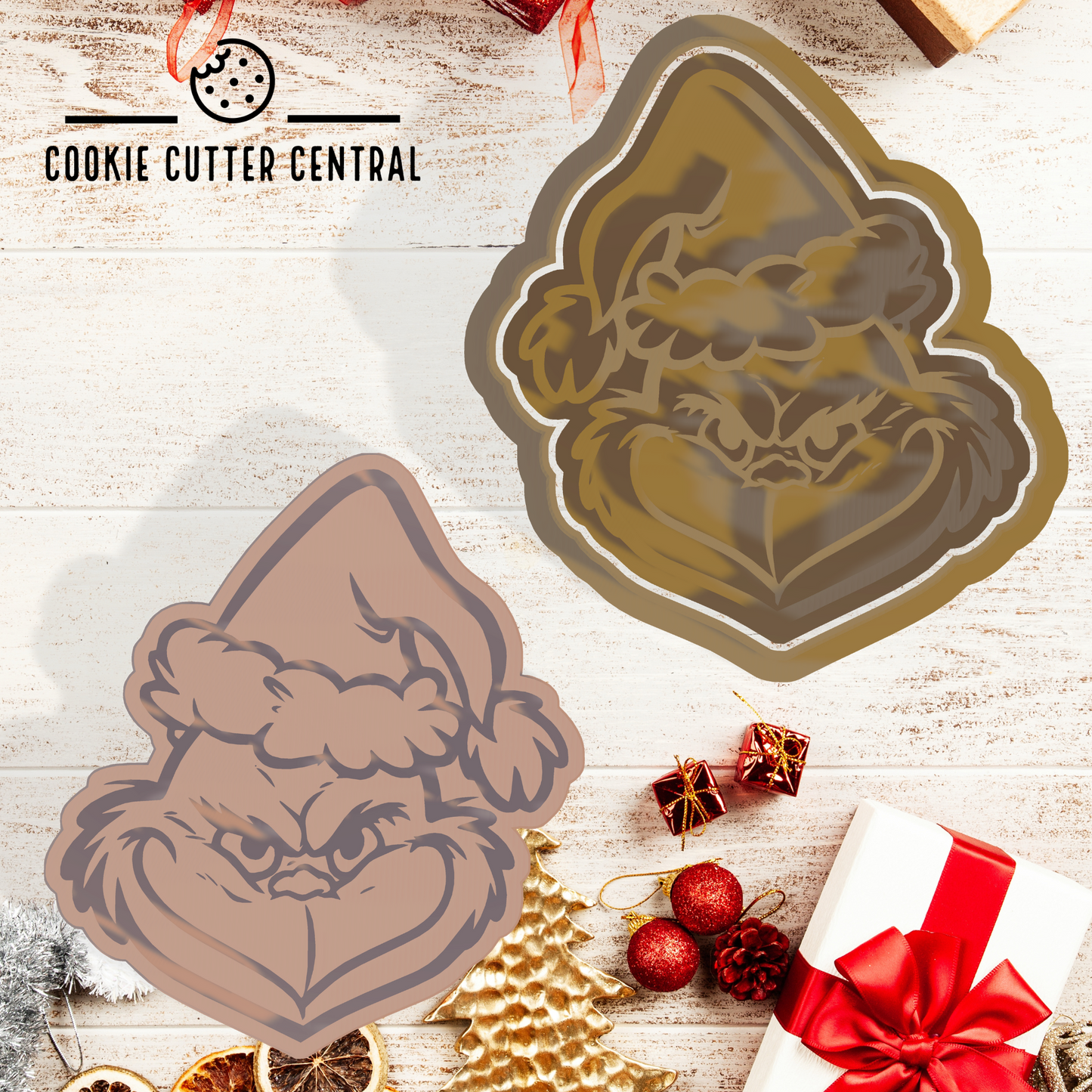 Christmas Grinch Cookie Cutter and Embosser - 7.7cm x 6.9cm