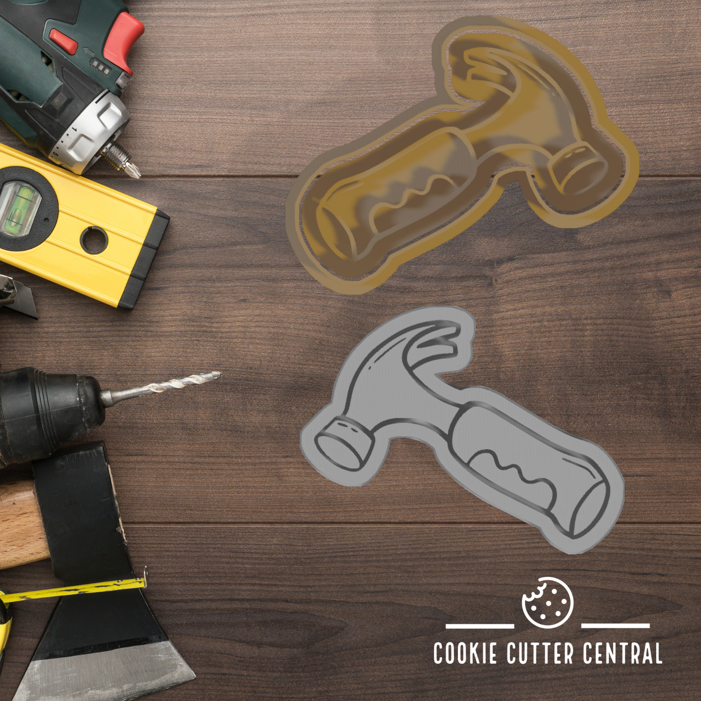 Hammer Cookie Cutter and Embosser - 7.2cm - 9.4cm