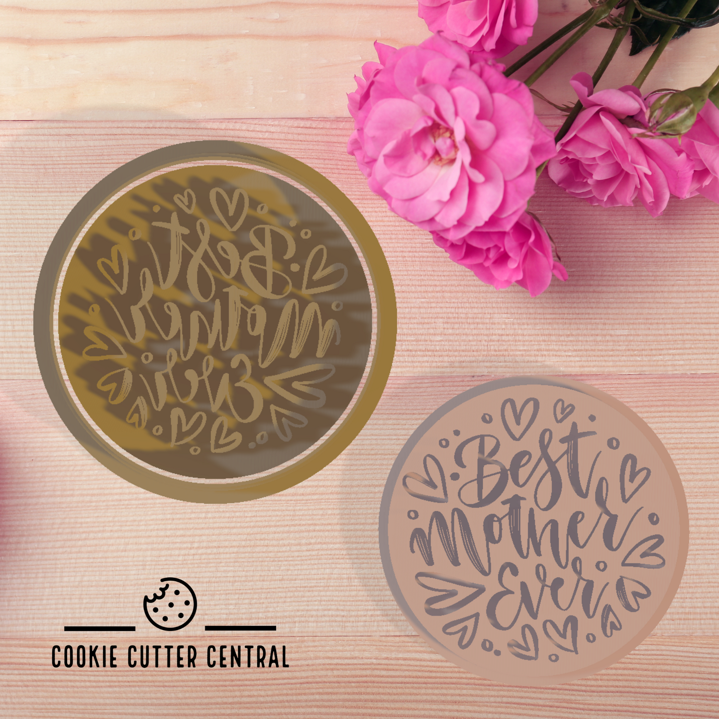 Best Mother Ever Cookie Cutter and Embosser - 7.5cm Round
