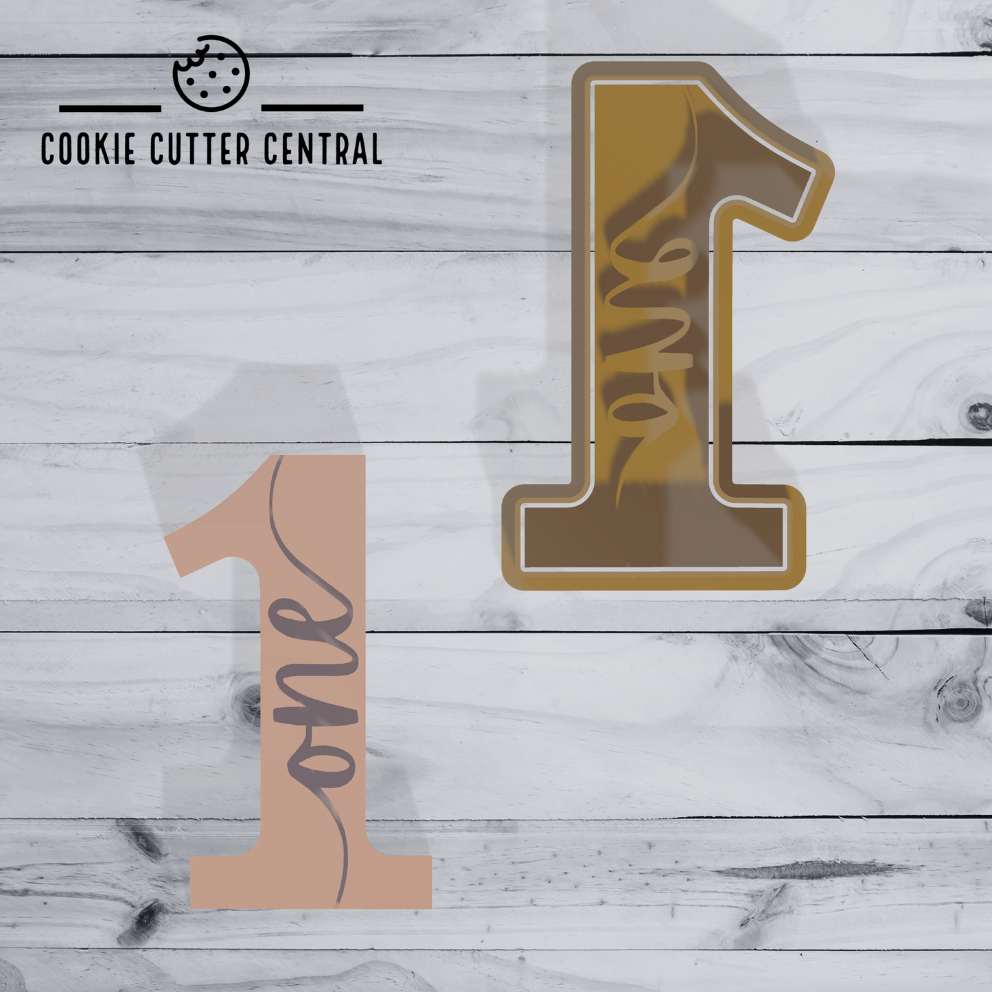 Number One First Birthday Cookie Cutter and Embosser - 10.3cm x 6.2cm