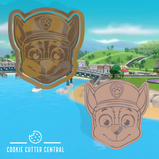 Paw Patrol - Chase Cookie Cutter and Embosser