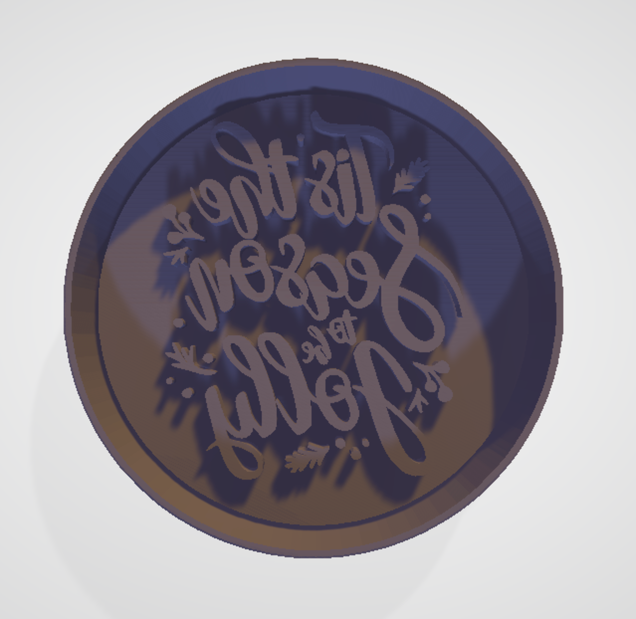 Tis the Season to be Jolly Cookie Cutter and Embosser - 6.5cm Round