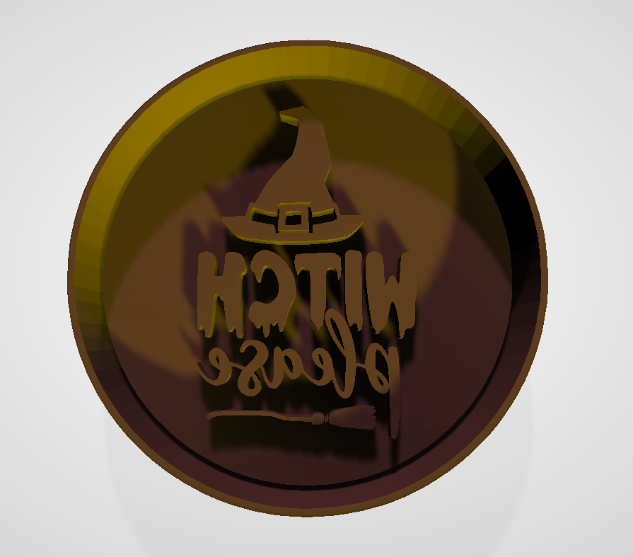 Witch Please Cookie Cutter and Embosser - 6.5cm Round x 1.3cm