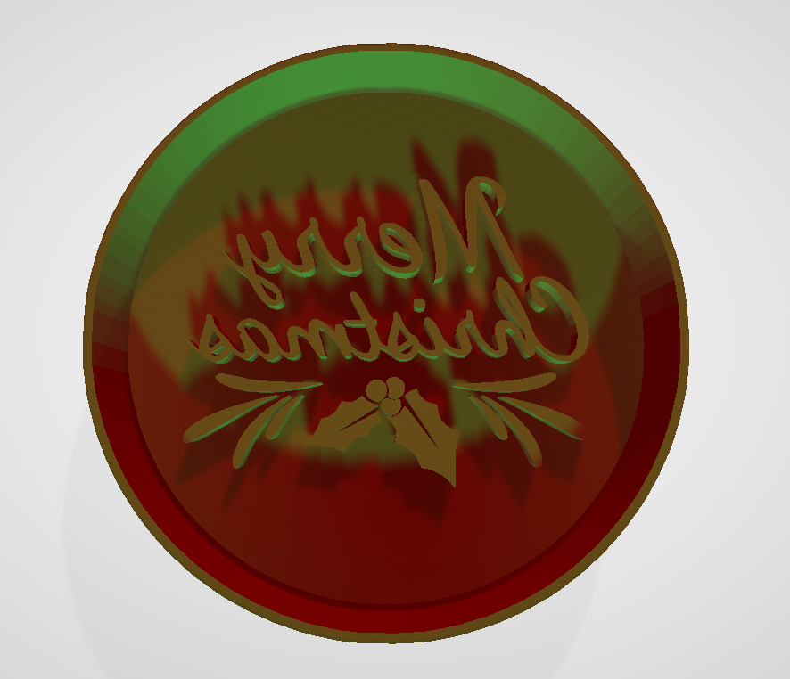 Merry Christmas Cookie Cutter and Embosser - 6.5cm Round