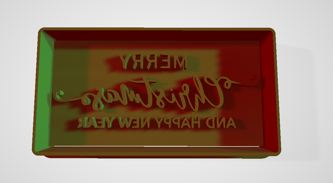 Merry Christmas and Happy New Year Cookie Cutter and Embosser - 8.1cm x 4.1cm