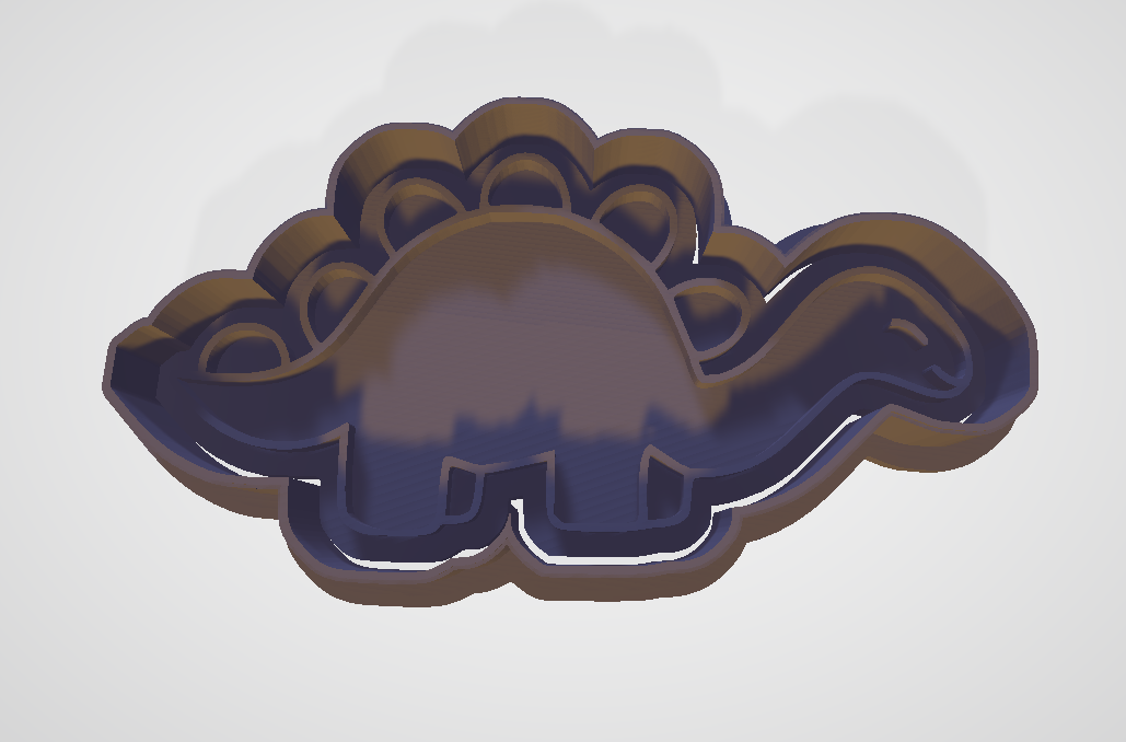 Dinosaur (Design #3) Cookie Cutter and Embosser - 5.9cm x 10cm