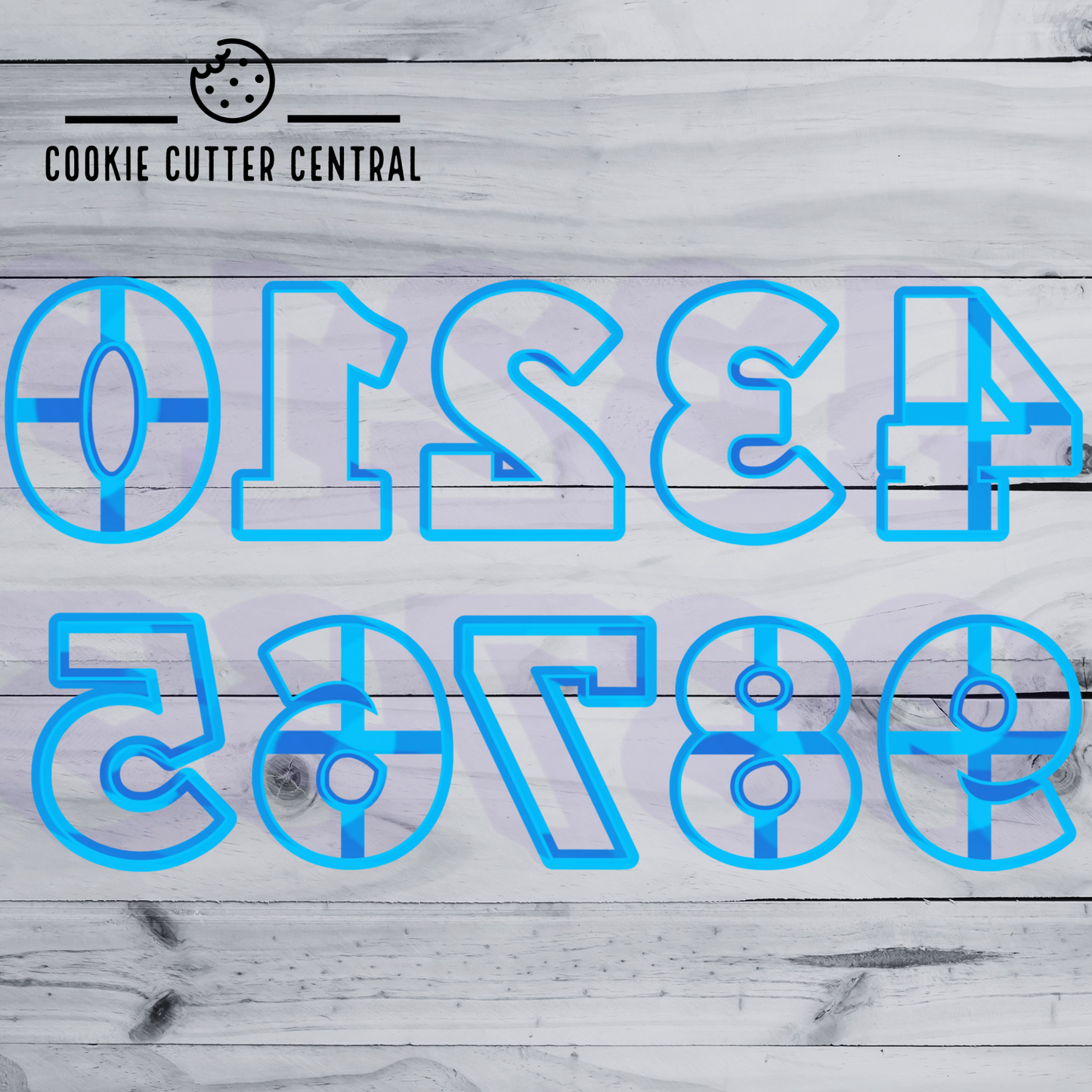 Number Cookie Cutters Set (Chunk Five Font) - 8cm