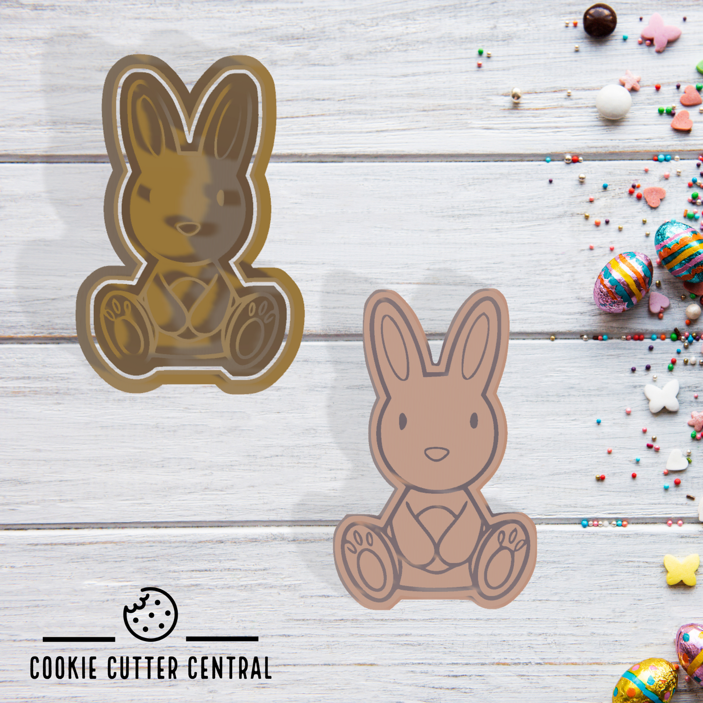 Cute Bunny Cookie Cutter and Embosser - 8.7cm x 5.5cm