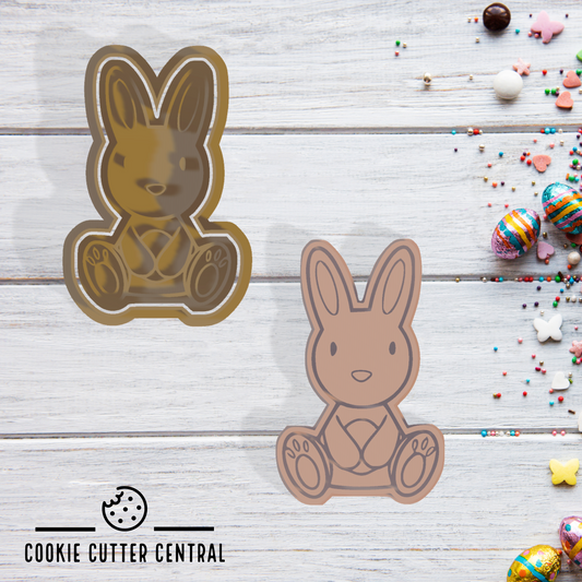 Cute Bunny Cookie Cutter and Embosser - 8.7cm x 5.5cm