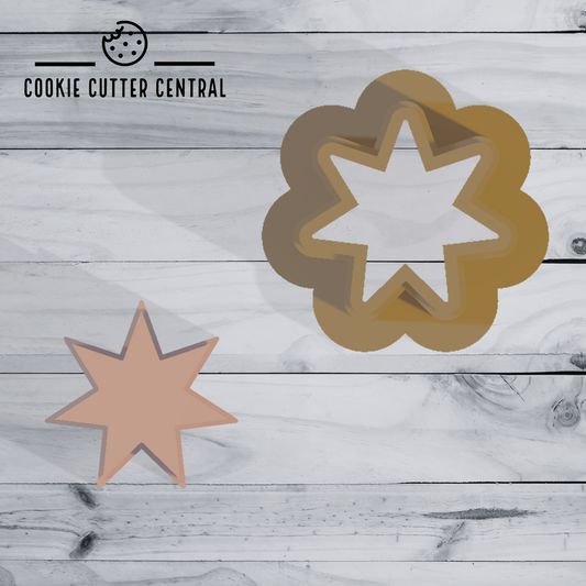 Mini 7-Point Star Fondant Cutter - 1cm